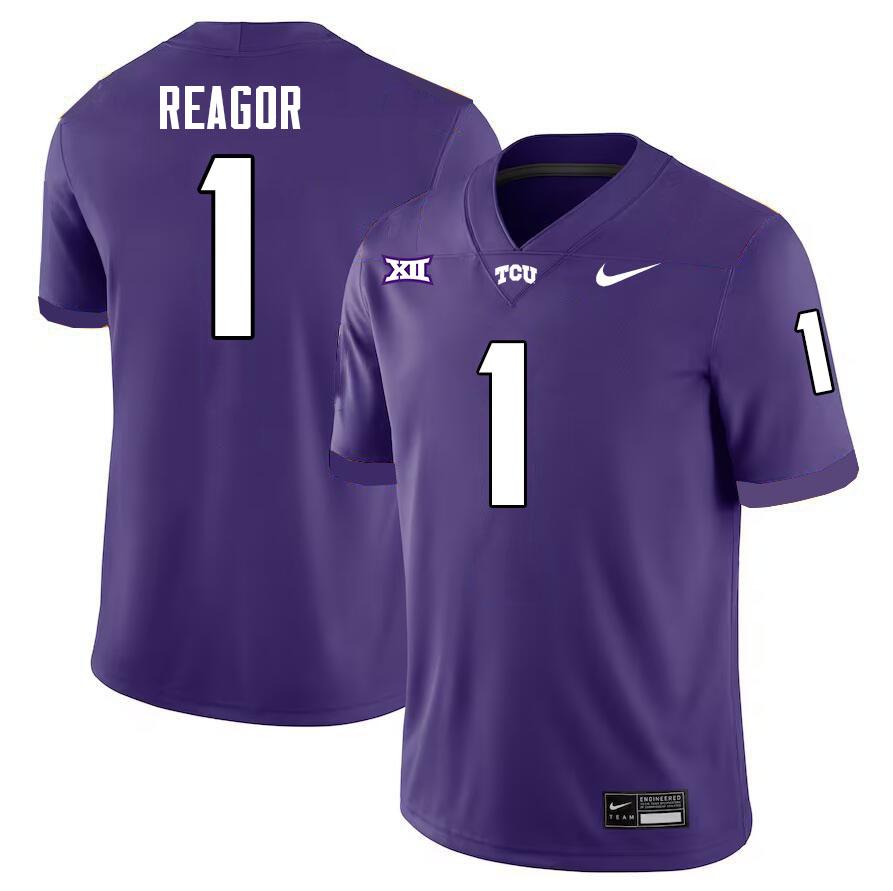 #1 Jalen Reagor TCU Jersey,Texas Christian University Horned Frogs Football Jersey-Purple